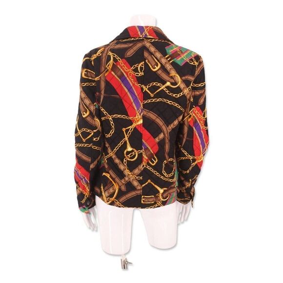 Ralph Lauren Black Label Equestrian Horse Bit Quilted Cotton Barn Jacket M - Picture 2 of 5